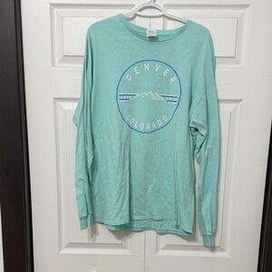 Teal Denver Graphic Long Sleeve